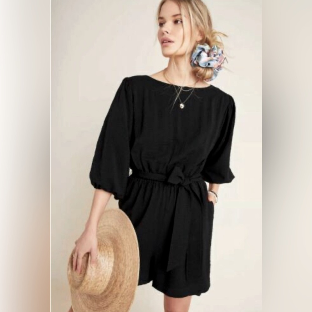 NWT Anthropologie Women’s Black Romper Size S